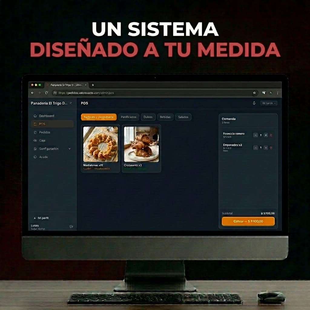 Vista del mostrador y punto de venta